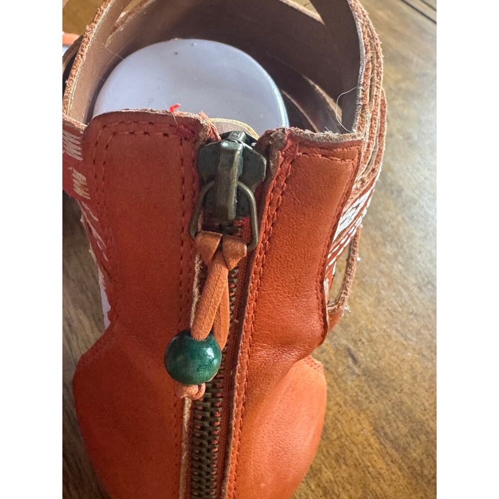 Nine West Vintage America Captivate Sandals Sz 10 Leather Gladiator Boho - Picture 4 of 10
